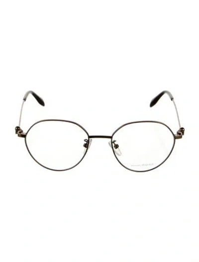 Pre-owned Alexander Mcqueen Round Eyeglasses In Brown