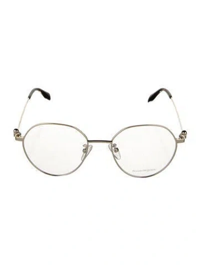 Pre-owned Alexander Mcqueen Round Eyeglasses W/ Tags In Gold