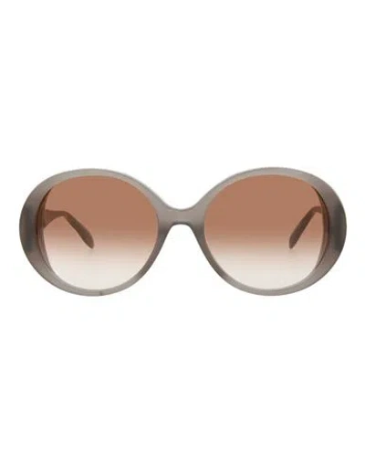 Alexander Mcqueen Round-frame Acetate Sunglasses Woman Sunglasses Grey Size 57 Acetate