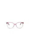 Alexander Mcqueen Pink-pink-transparent Recycled Acetate Glasses In Pink