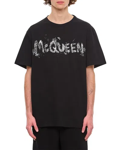 Alexander Mcqueen Round Neck T-shirt In Black