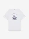 Alexander Mcqueen White Crewneck T-shirt With Logo Print On The Front In Cotton Man In White