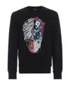 Alexander Mcqueen Round-necked Logo Sweater In Black