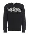 Alexander Mcqueen Round-necked Logo Sweater In Black