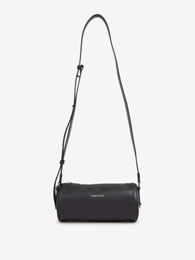 Alexander Mcqueen Round Sport Crossbody In Black
