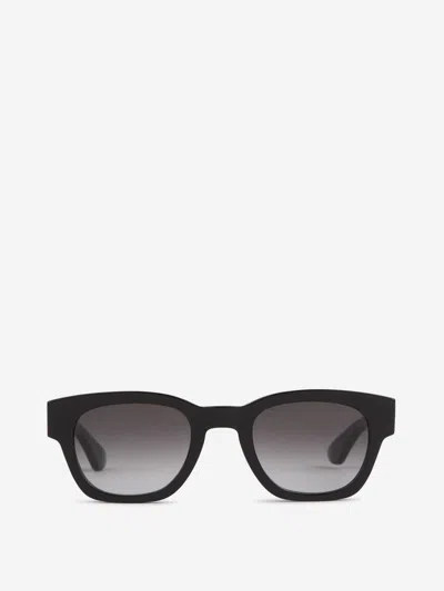 Alexander Mcqueen Round Sunglasses In Black
