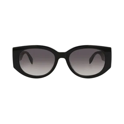 Pre-owned Alexander Mcqueen Round Sunglasses 'black/grey' | Women's Size Onesize