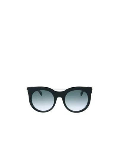 Alexander Mcqueen Round Sunglasses In Multicolor