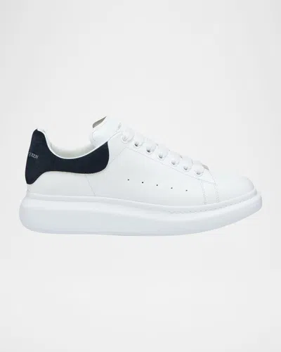 Alexander Mcqueen Round Toe Leather Oversized Low-top Sneakers In White