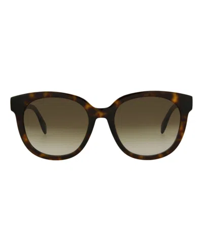 Pre-owned Alexander Mcqueen Roundframe Acetate Sunglasses In Havana Havana Brown (am0304sk/30010922/002)