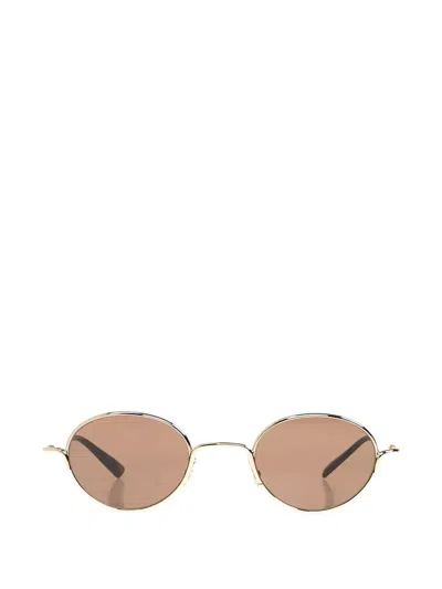 Alexander Mcqueen Round-frame Sunglasses In Gold