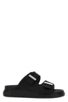 Alexander Mcqueen 50mm Rubber Slide Sandals In Black