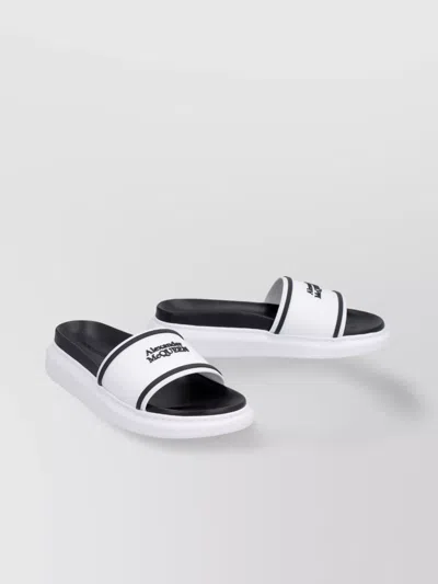 ALEXANDER MCQUEEN RUBBER SLIDES LOGO DETAIL