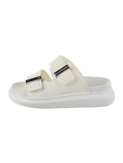 Pre-owned Alexander Mcqueen Rubber Slides In Neutral