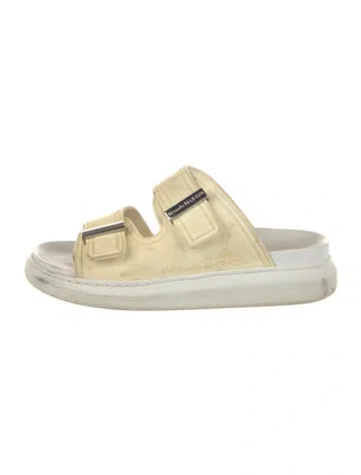 Pre-owned Alexander Mcqueen Rubber Slides In Neutrals/white