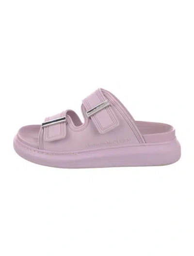 Pre-owned Alexander Mcqueen Rubber Slides In Pink