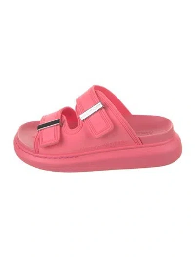 Pre-owned Alexander Mcqueen Rubber Slides In Pink