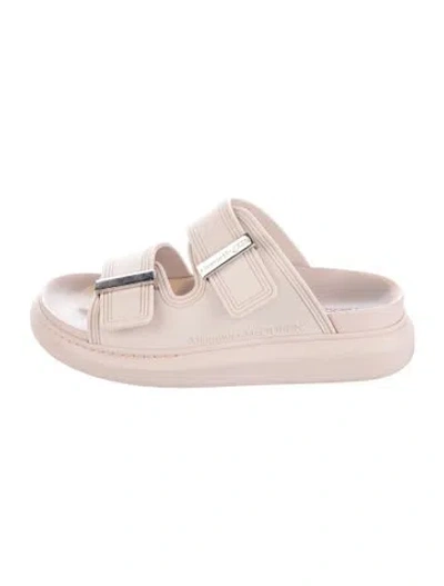 Pre-owned Alexander Mcqueen Rubber Slides In Pink