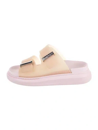 Pre-owned Alexander Mcqueen Rubber Slides In Pink