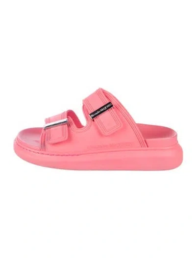 Pre-owned Alexander Mcqueen Rubber Slides In Pink