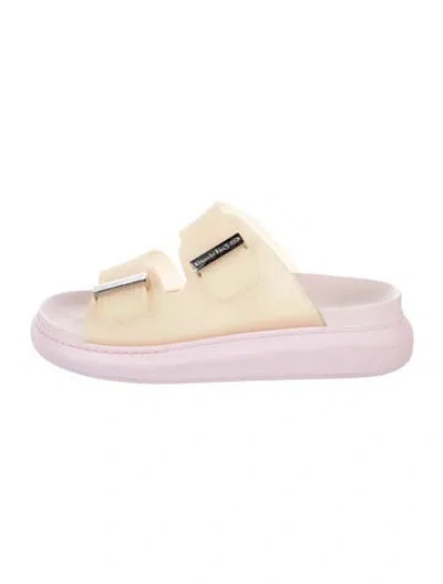 Pre-owned Alexander Mcqueen Rubber Slides In Pink
