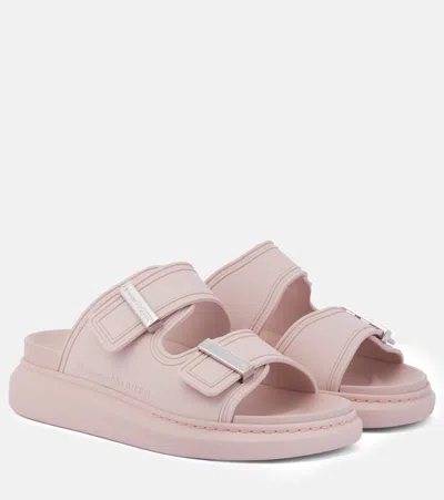 Alexander Mcqueen Rubber Slides In Pink
