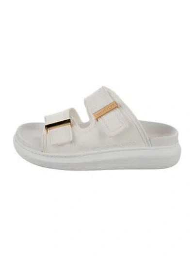 Pre-owned Alexander Mcqueen Rubber Slides In White