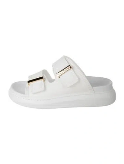 Pre-owned Alexander Mcqueen Rubber Slides In White