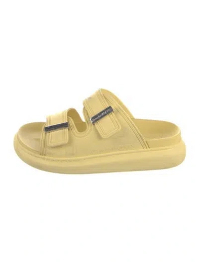 Pre-owned Alexander Mcqueen Rubber Slides In Yellow