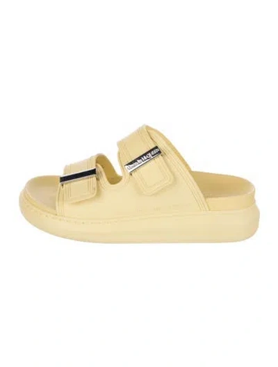 Pre-owned Alexander Mcqueen Rubber Slides In Yellow