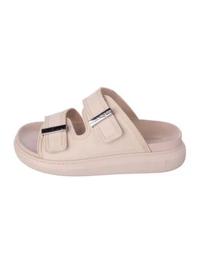 Pre-owned Alexander Mcqueen Rubber Slingback Sandals In Pink