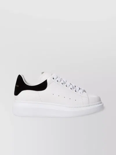 ALEXANDER MCQUEEN RUBBER SOLE PERFORATED DETAILING CONTRAST HEEL TAB