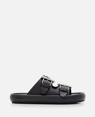 Alexander Mcqueen Rubber Sole Sandals In Black
