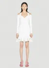 Alexander Mcqueen Ruffle Flare Dress In White