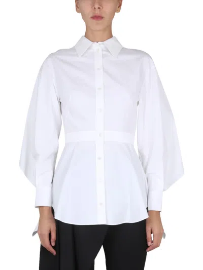 Alexander Mcqueen Ruffle Shirt In White