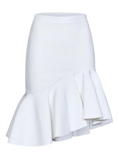 Alexander Mcqueen 'ruffle' Skirt In White