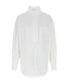 Alexander Mcqueen Ruffled Cotton Shirt In White