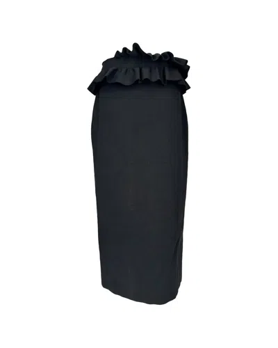 Pre-owned Alexander Mcqueen Ruffled Pencil Skirt