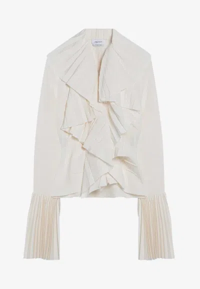ALEXANDER MCQUEEN RUFFLED PLEATED BLOUSE