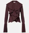 Alexander Mcqueen Pleated Blouse In Purple