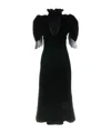 Alexander Mcqueen Lace-detail Velvet Dress In Black