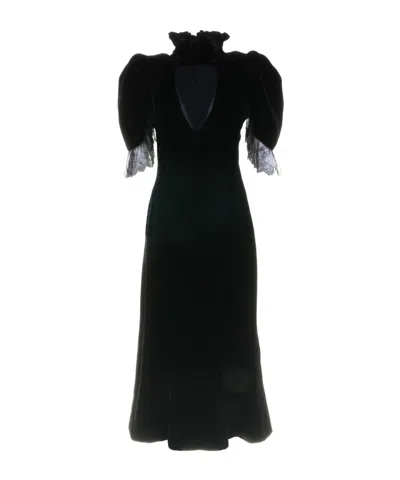ALEXANDER MCQUEEN ALEXANDER MCQUEEN RUFFLED VELVET DRESS