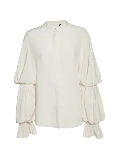 Pre-owned Alexander Mcqueen Ruffle-sleeve Shirt In Neutral