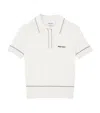 Alexander Mcqueen Running-stitch Polo Sweater In White
