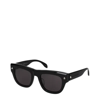 Alexander Mcqueen Am0427s Acetate Rectangle Sunglasses In Multi