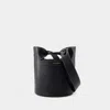 Alexander Mcqueen Sac À Bandoulière The Bucket Bow -  - Cuir - Noir In Black