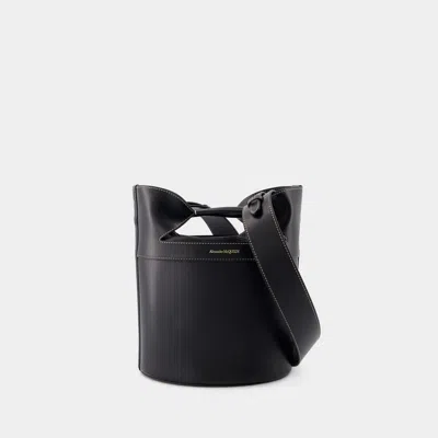Alexander Mcqueen Sac À Bandoulière The Bucket Bow -  - Cuir - Noir In Black