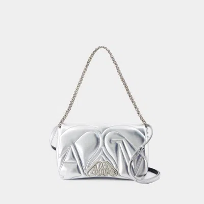 Alexander Mcqueen Alexander Mc Queen Seal Leather Shoulder Bag In Light Silver