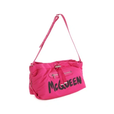 Alexander Mcqueen Nylon Tote Bag In Pink