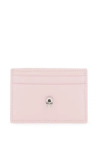 ALEXANDER MCQUEEN SAFFIANO LEATHER SKULL CARD HOLDER